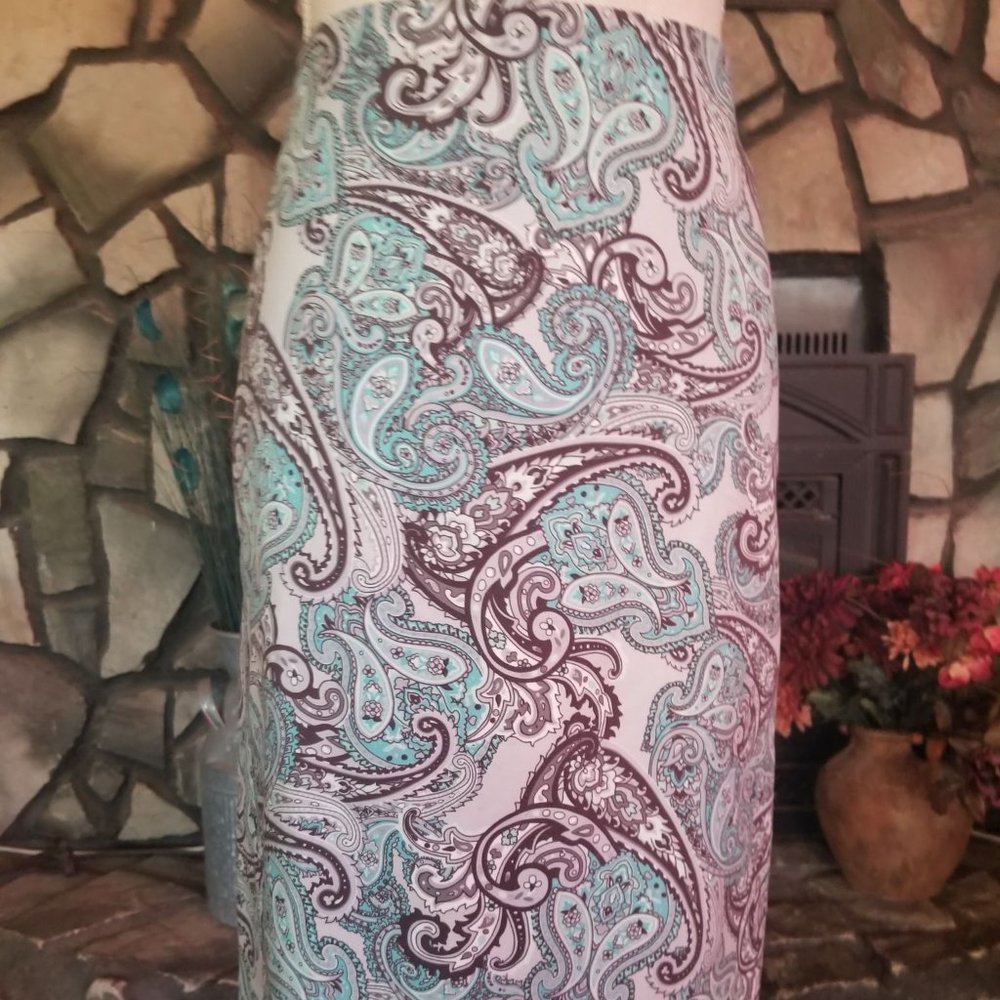Liz Claiborne Skirt Size 12 Chocolate & Turquoise
